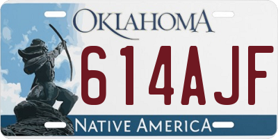 OK license plate 614AJF
