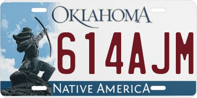 OK license plate 614AJM