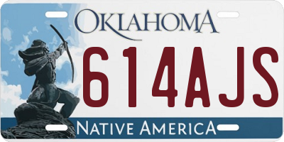 OK license plate 614AJS