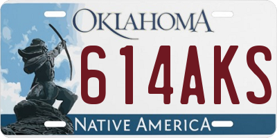 OK license plate 614AKS