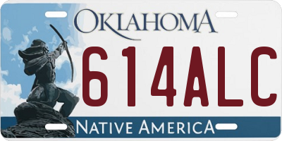 OK license plate 614ALC