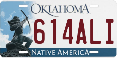 OK license plate 614ALI