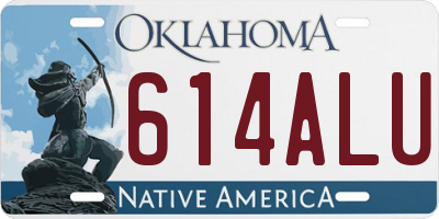 OK license plate 614ALU