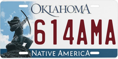 OK license plate 614AMA