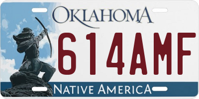 OK license plate 614AMF