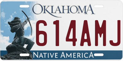 OK license plate 614AMJ