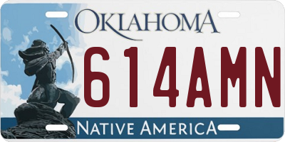 OK license plate 614AMN