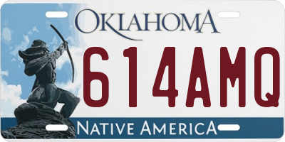 OK license plate 614AMQ