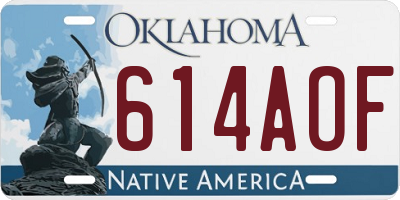 OK license plate 614AOF