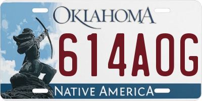 OK license plate 614AOG