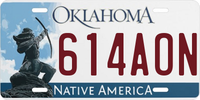 OK license plate 614AON
