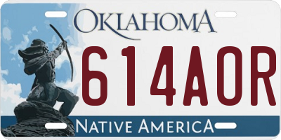 OK license plate 614AOR