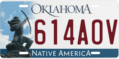 OK license plate 614AOV