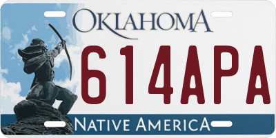 OK license plate 614APA