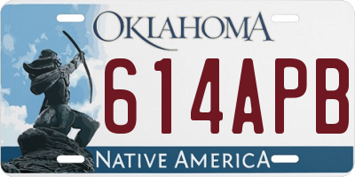 OK license plate 614APB
