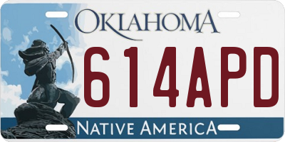 OK license plate 614APD