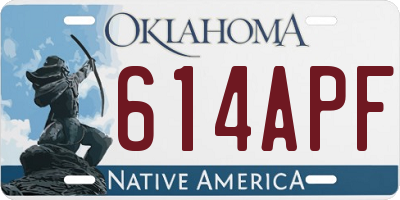 OK license plate 614APF