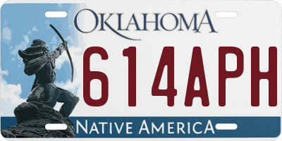 OK license plate 614APH