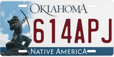 OK license plate 614APJ