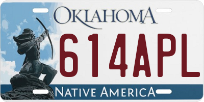 OK license plate 614APL