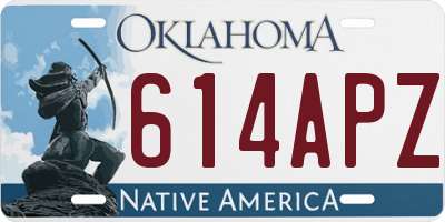 OK license plate 614APZ