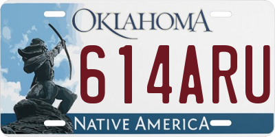 OK license plate 614ARU