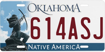 OK license plate 614ASJ