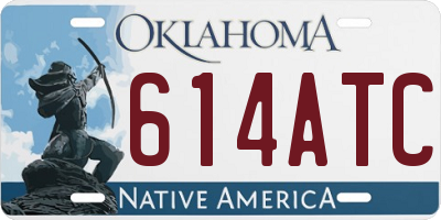 OK license plate 614ATC