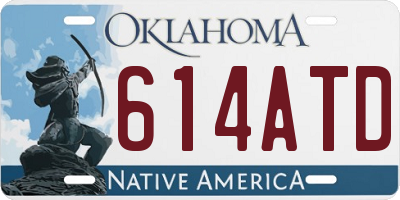 OK license plate 614ATD