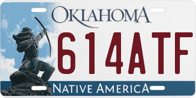 OK license plate 614ATF