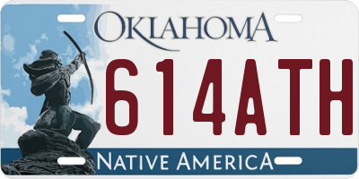 OK license plate 614ATH