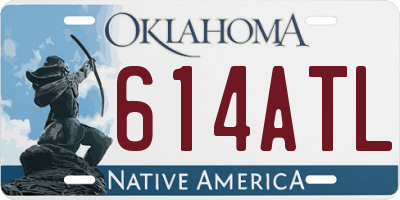 OK license plate 614ATL
