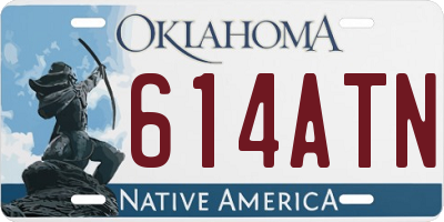 OK license plate 614ATN