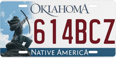 OK license plate 614BCZ