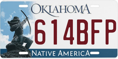 OK license plate 614BFP