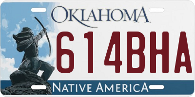 OK license plate 614BHA