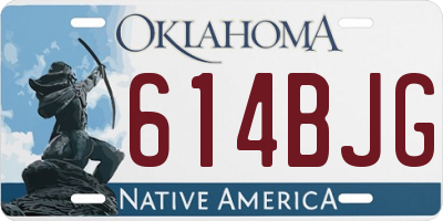 OK license plate 614BJG