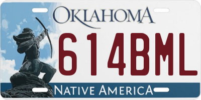 OK license plate 614BML