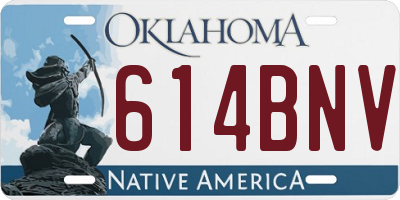 OK license plate 614BNV