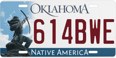 OK license plate 614BWE
