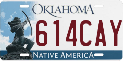 OK license plate 614CAY