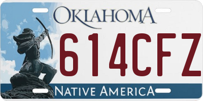 OK license plate 614CFZ