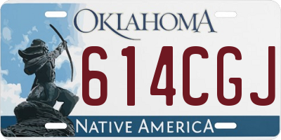 OK license plate 614CGJ