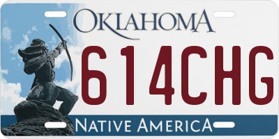 OK license plate 614CHG