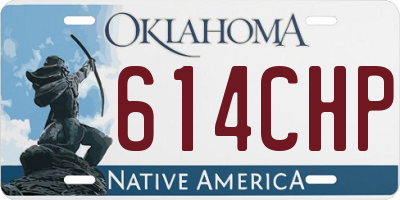 OK license plate 614CHP