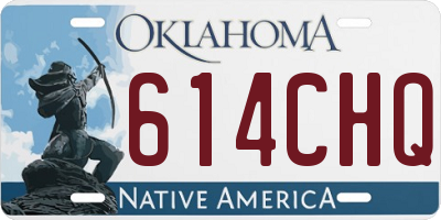 OK license plate 614CHQ