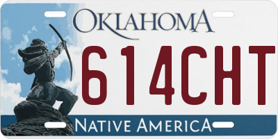 OK license plate 614CHT