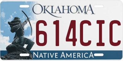 OK license plate 614CIC