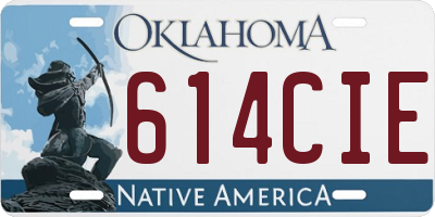 OK license plate 614CIE