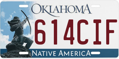 OK license plate 614CIF
